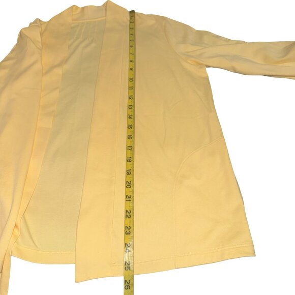 L.L Bean Yellow Tank Top and Matching Cardigan100% Supima Cotton Sz L Petite - Picture 9 of 13